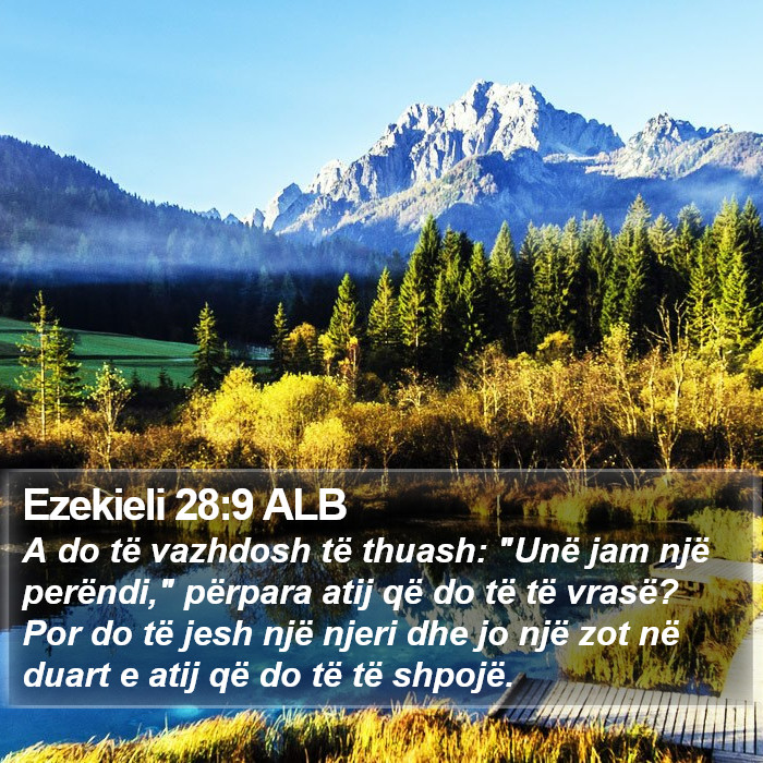 Ezekieli 28:9 ALB Bible Study