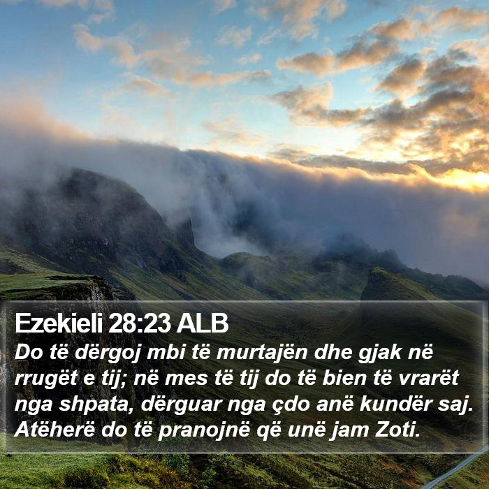 Ezekieli 28:23 ALB Bible Study