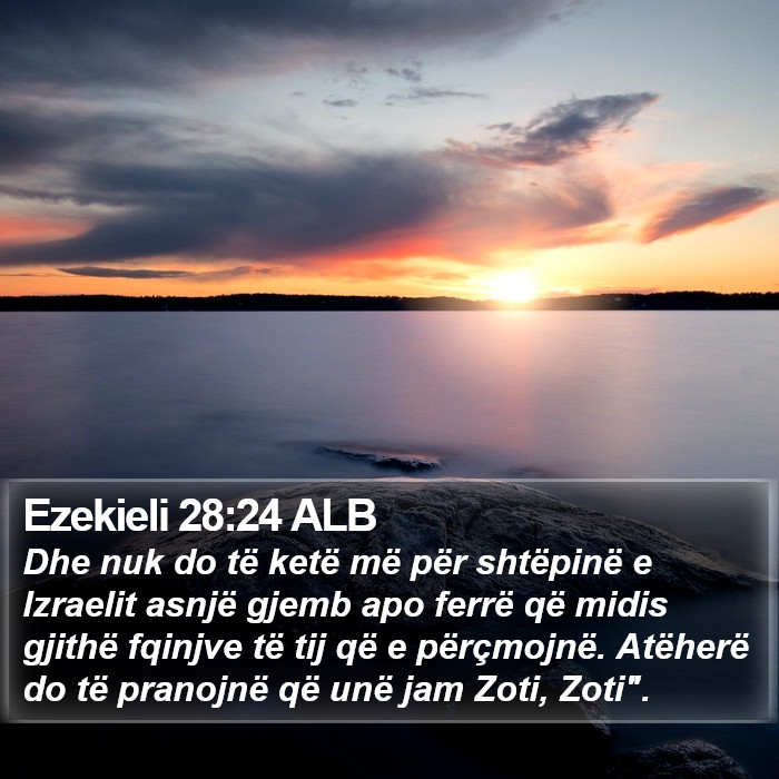 Ezekieli 28:24 ALB Bible Study