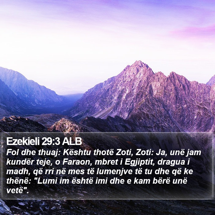Ezekieli 29:3 ALB Bible Study