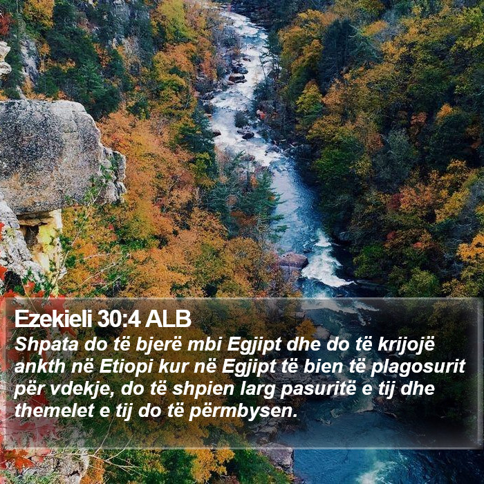 Ezekieli 30:4 ALB Bible Study