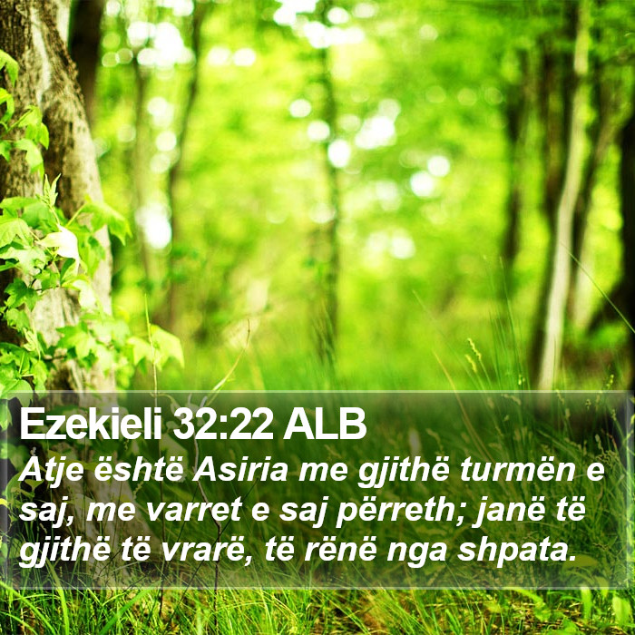 Ezekieli 32:22 ALB Bible Study