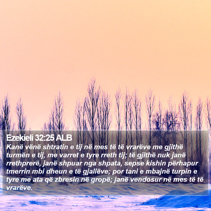 Ezekieli 32:25 ALB Bible Study