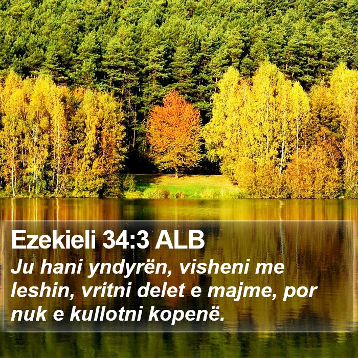 Ezekieli 34:3 ALB Bible Study