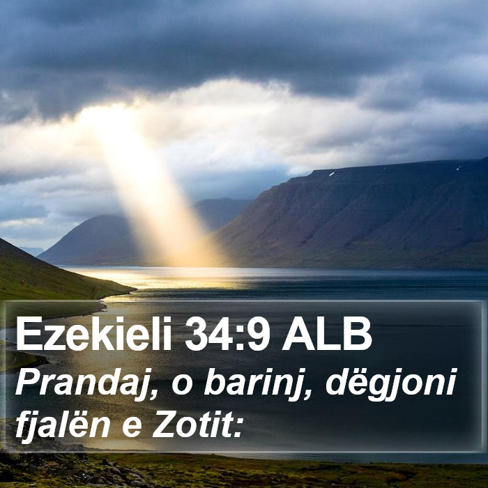 Ezekieli 34:9 ALB Bible Study