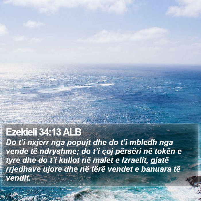 Ezekieli 34:13 ALB Bible Study