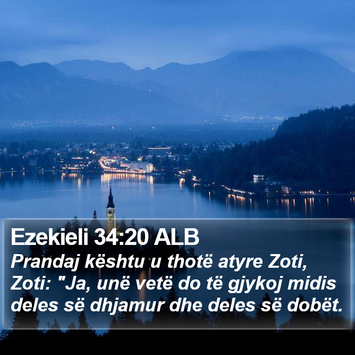 Ezekieli 34:20 ALB Bible Study