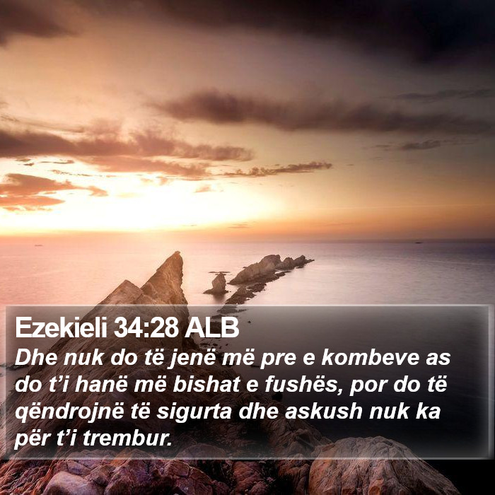 Ezekieli 34:28 ALB Bible Study