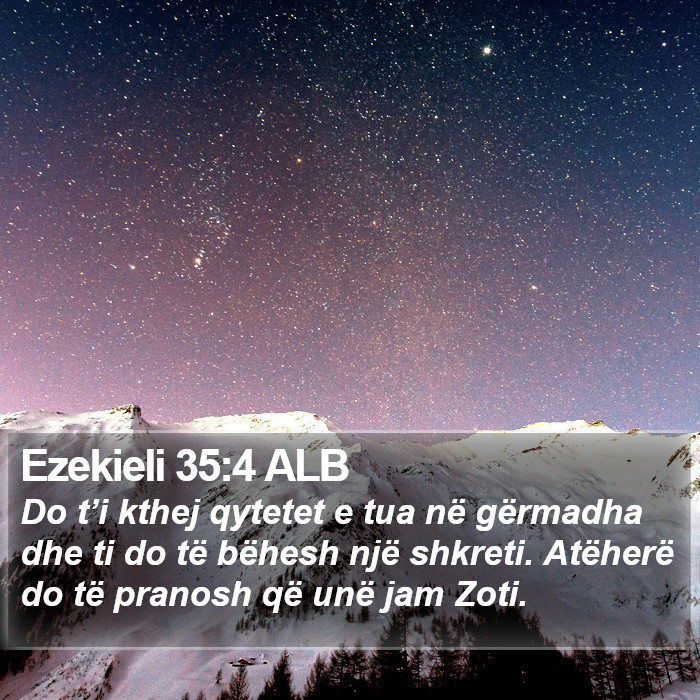 Ezekieli 35:4 ALB Bible Study