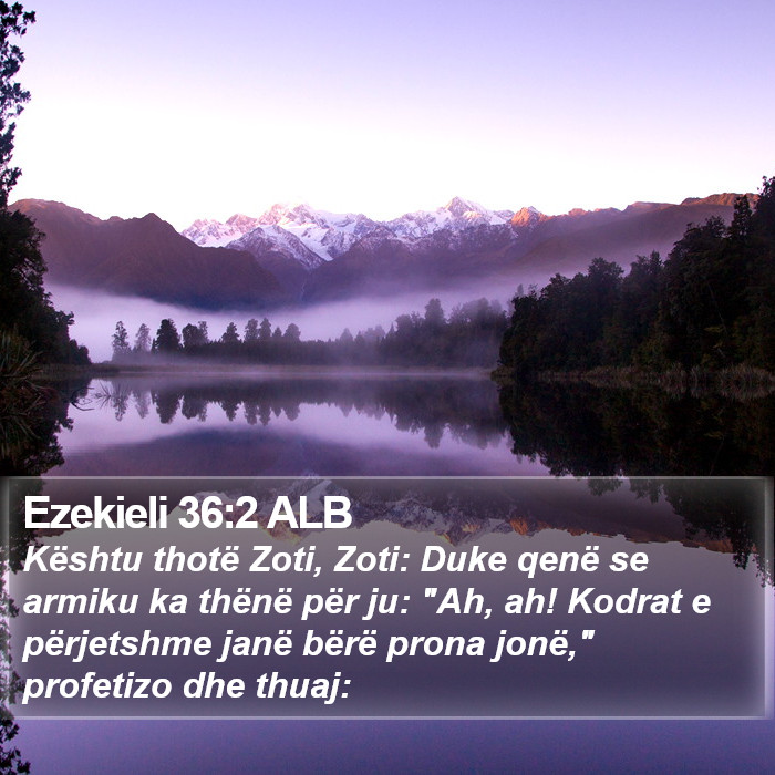Ezekieli 36:2 ALB Bible Study