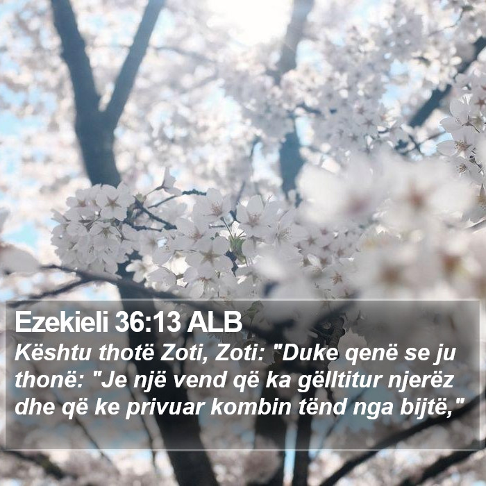 Ezekieli 36:13 ALB Bible Study