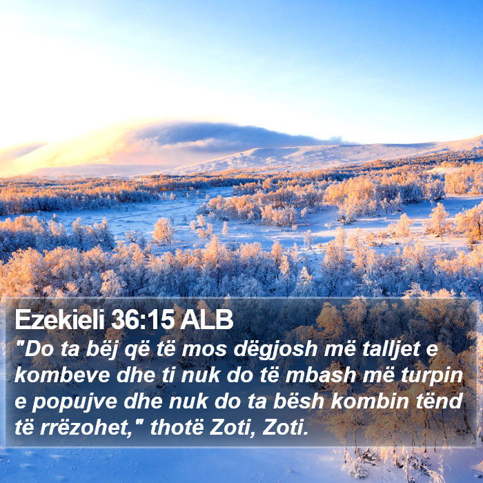 Ezekieli 36:15 ALB Bible Study