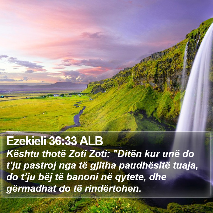 Ezekieli 36:33 ALB Bible Study