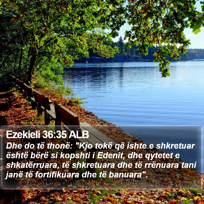 Ezekieli 36:35 ALB Bible Study