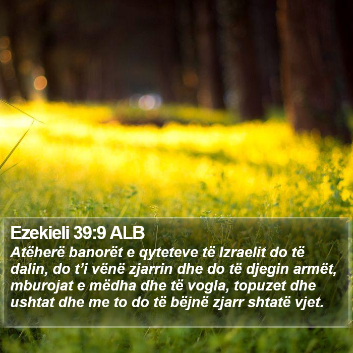 Ezekieli 39:9 ALB Bible Study