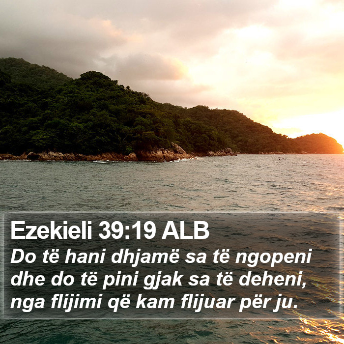 Ezekieli 39:19 ALB Bible Study