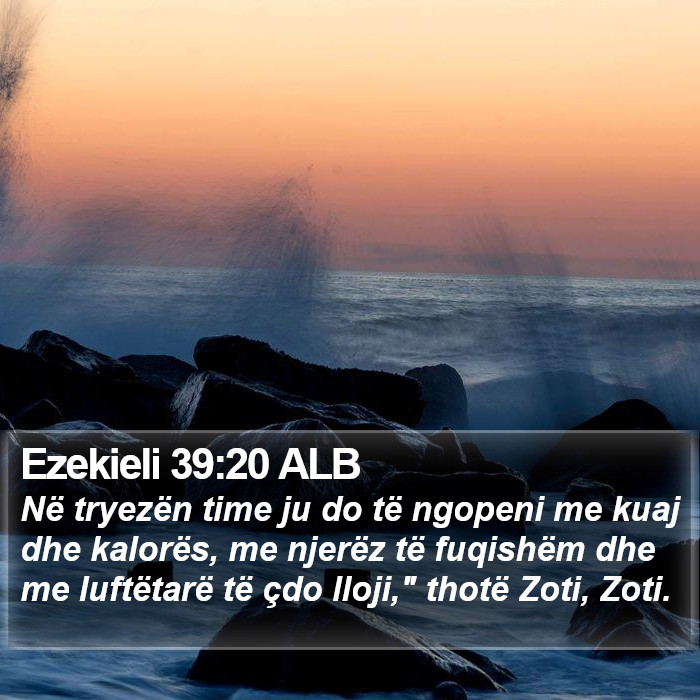 Ezekieli 39:20 ALB Bible Study