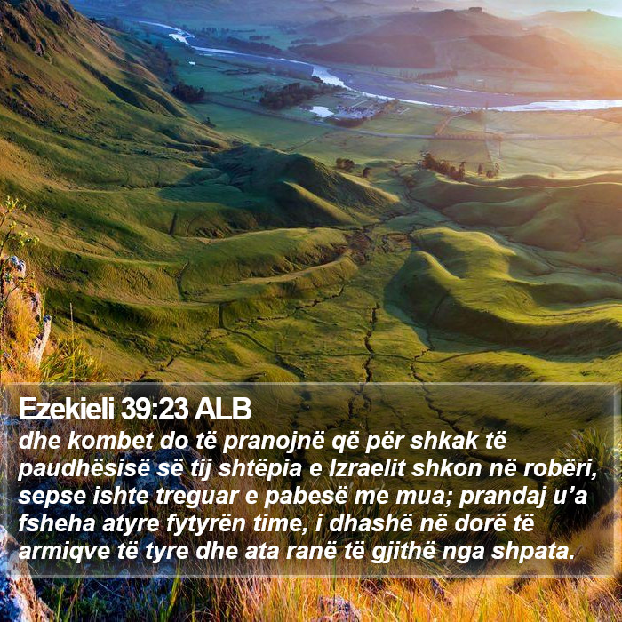Ezekieli 39:23 ALB Bible Study