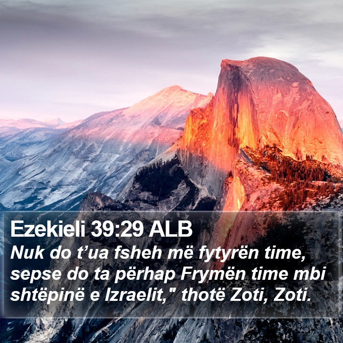 Ezekieli 39:29 ALB Bible Study