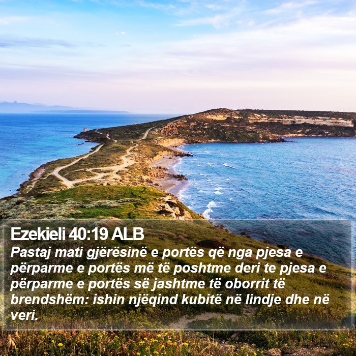 Ezekieli 40:19 ALB Bible Study