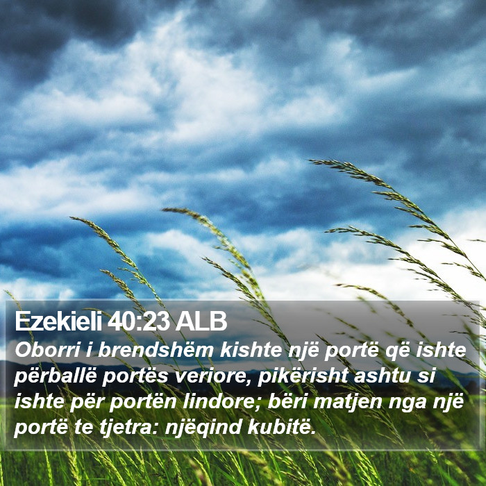 Ezekieli 40:23 ALB Bible Study