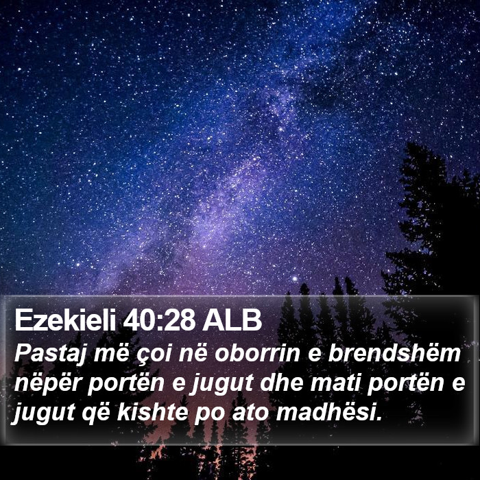 Ezekieli 40:28 ALB Bible Study