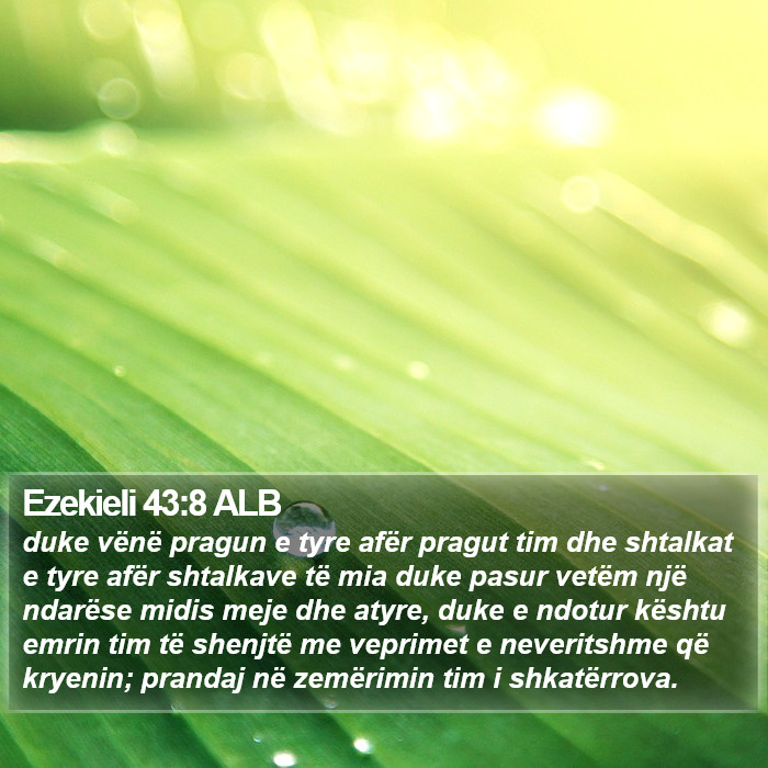 Ezekieli 43:8 ALB Bible Study