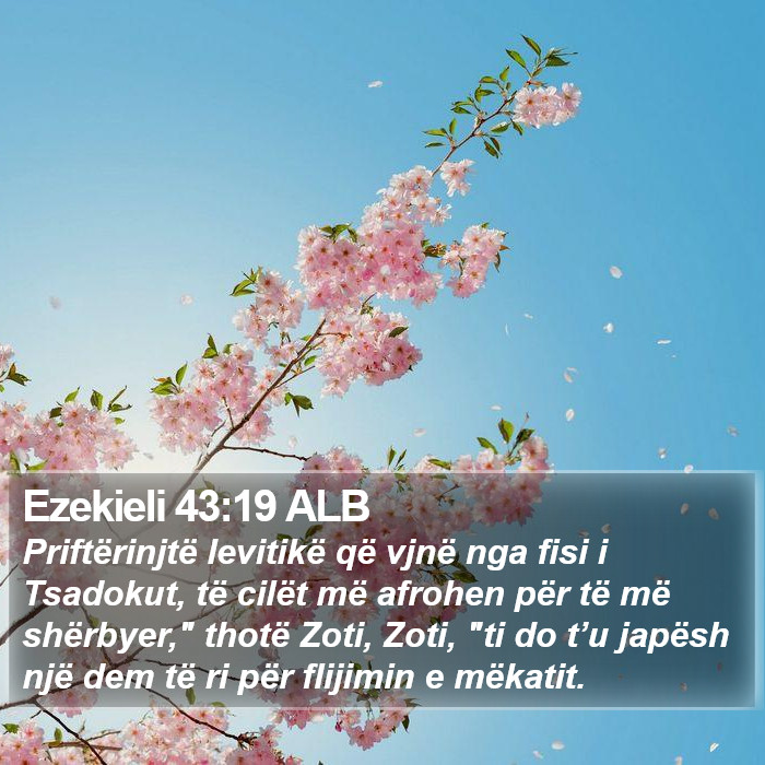 Ezekieli 43:19 ALB Bible Study