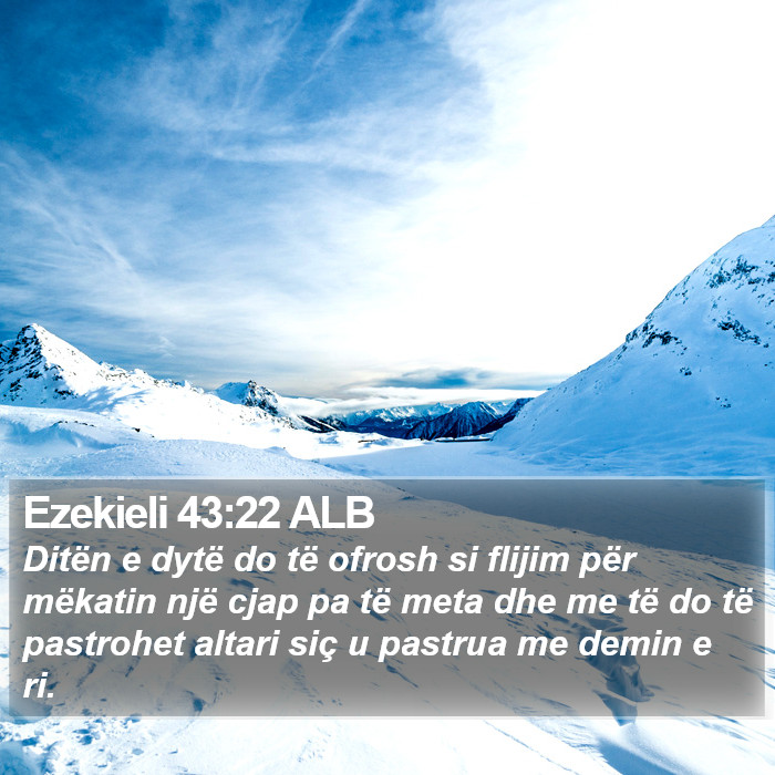 Ezekieli 43:22 ALB Bible Study