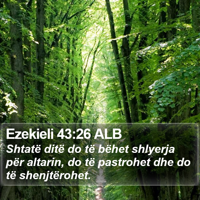 Ezekieli 43:26 ALB Bible Study