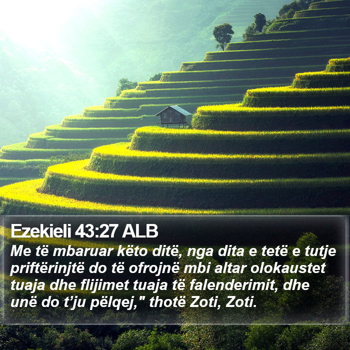 Ezekieli 43:27 ALB Bible Study