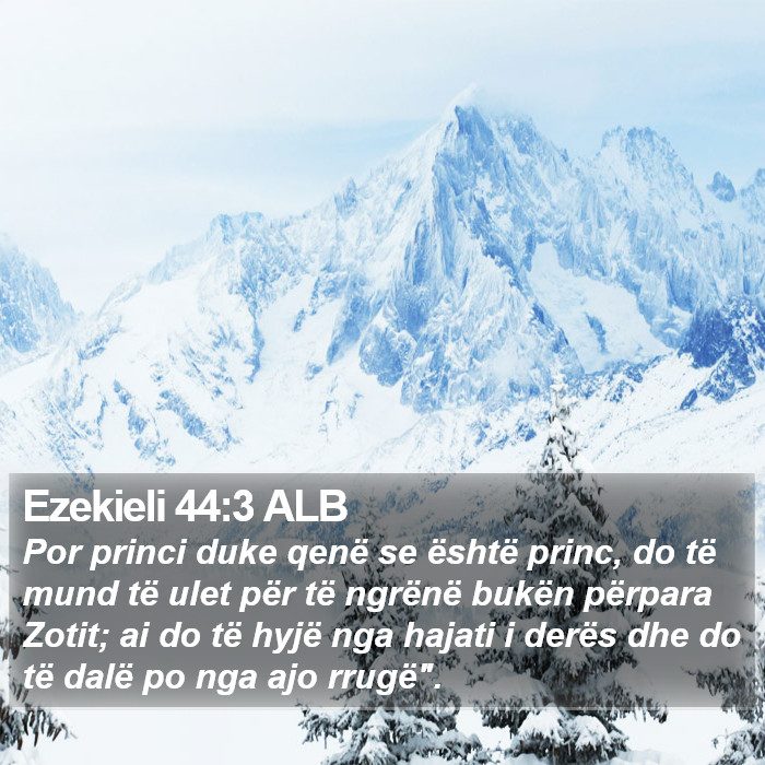 Ezekieli 44:3 ALB Bible Study