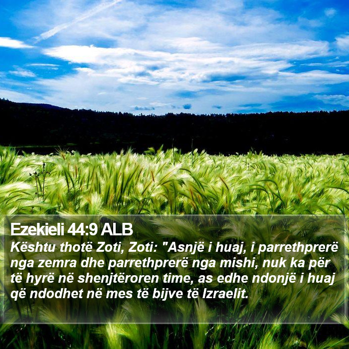 Ezekieli 44:9 ALB Bible Study