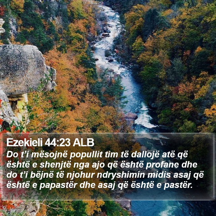 Ezekieli 44:23 ALB Bible Study