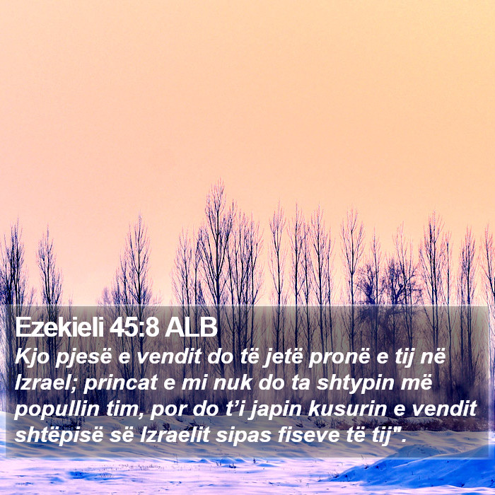 Ezekieli 45:8 ALB Bible Study