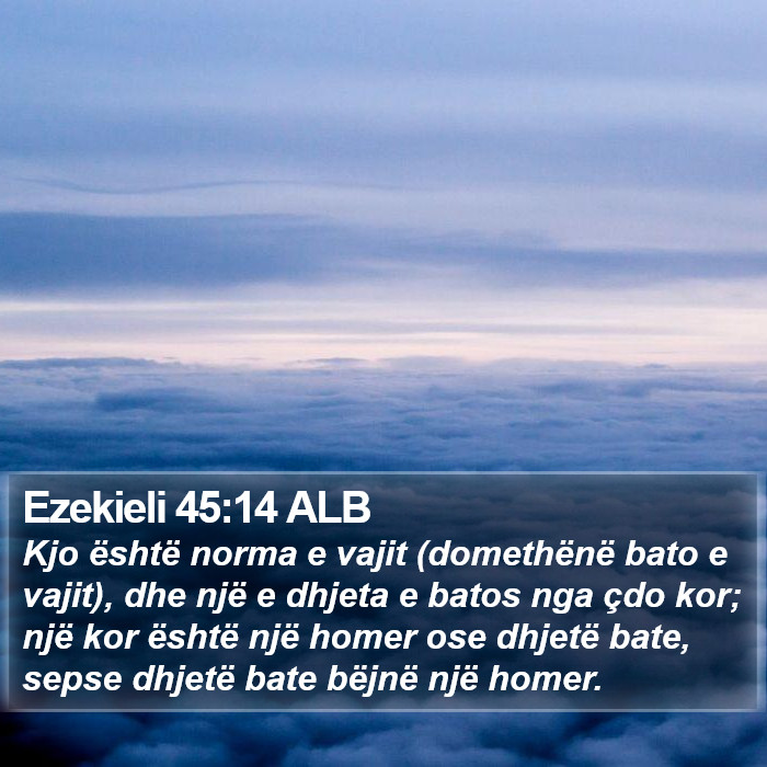 Ezekieli 45:14 ALB Bible Study