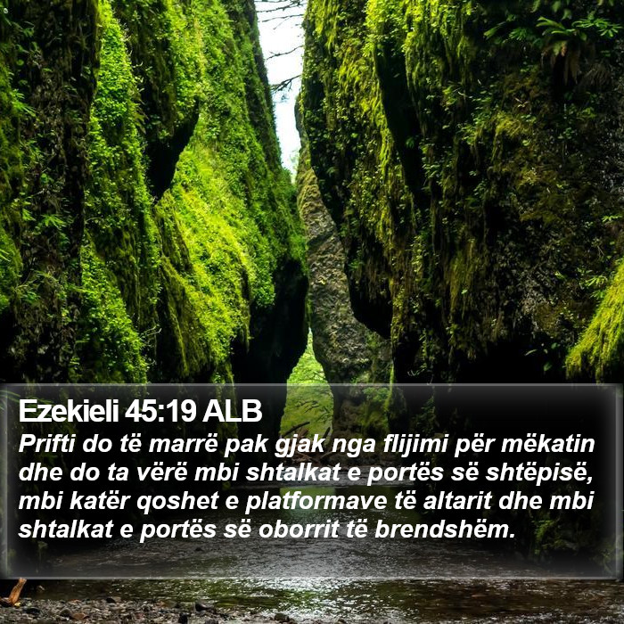 Ezekieli 45:19 ALB Bible Study