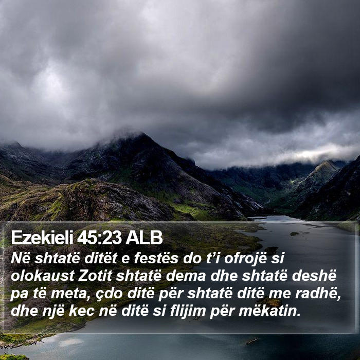 Ezekieli 45:23 ALB Bible Study