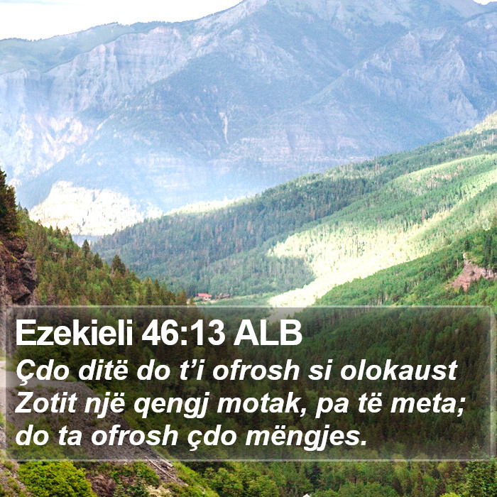 Ezekieli 46:13 ALB Bible Study