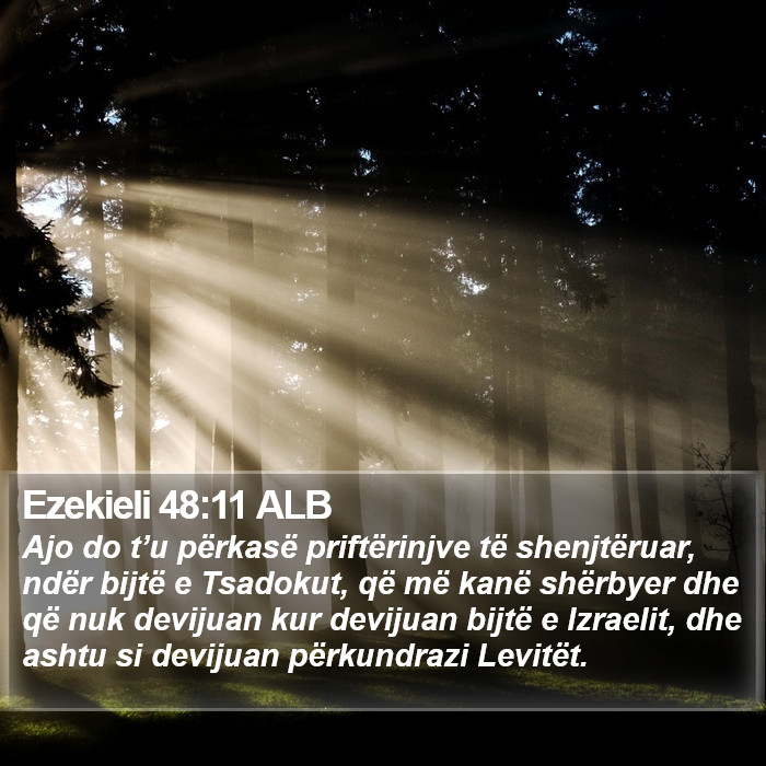 Ezekieli 48:11 ALB Bible Study