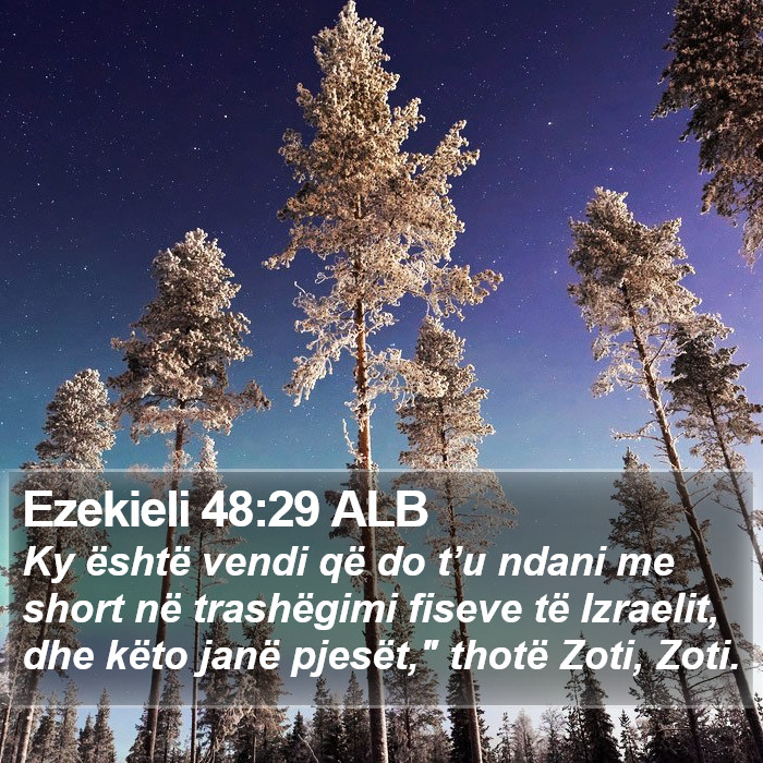 Ezekieli 48:29 ALB Bible Study