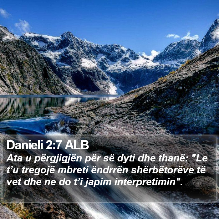 Danieli 2:7 ALB Bible Study