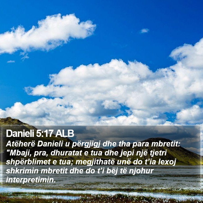 Danieli 5:17 ALB Bible Study