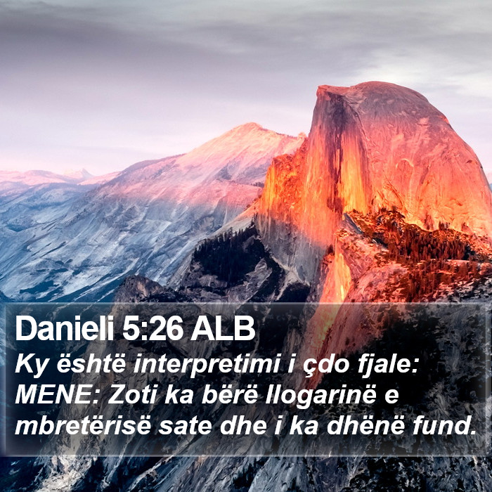 Danieli 5:26 ALB Bible Study