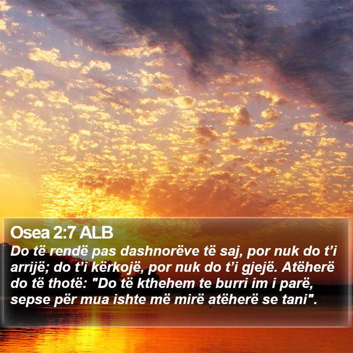 Osea 2:7 ALB Bible Study