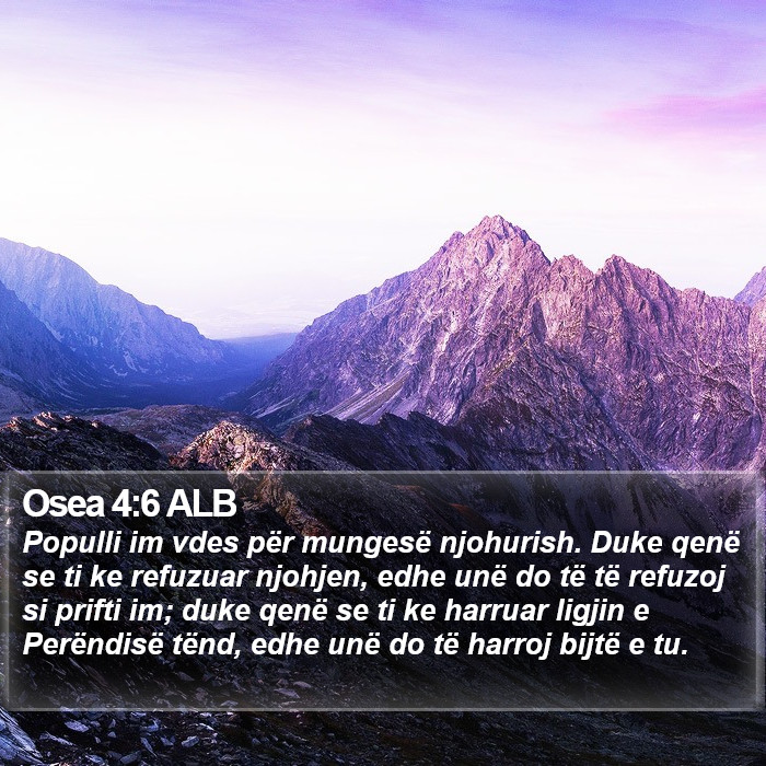 Osea 4:6 ALB Bible Study