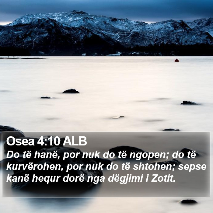 Osea 4:10 ALB Bible Study