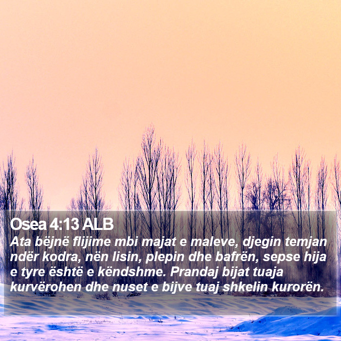 Osea 4:13 ALB Bible Study