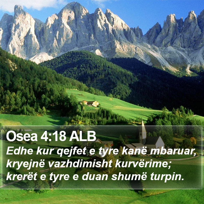 Osea 4:18 ALB Bible Study