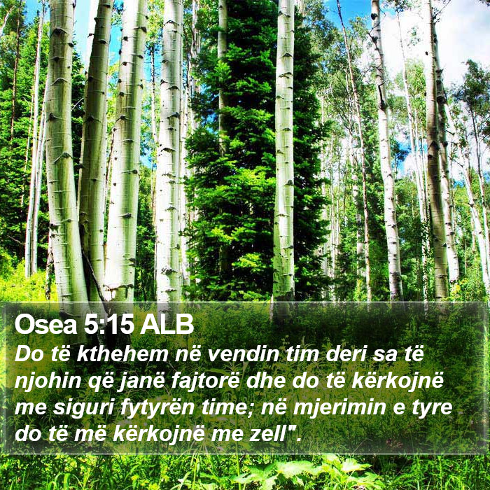 Osea 5:15 ALB Bible Study